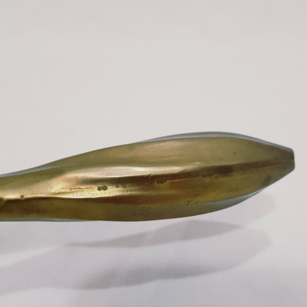 Vintage Brass Bell with Clapper Swirl Pattern 7"
