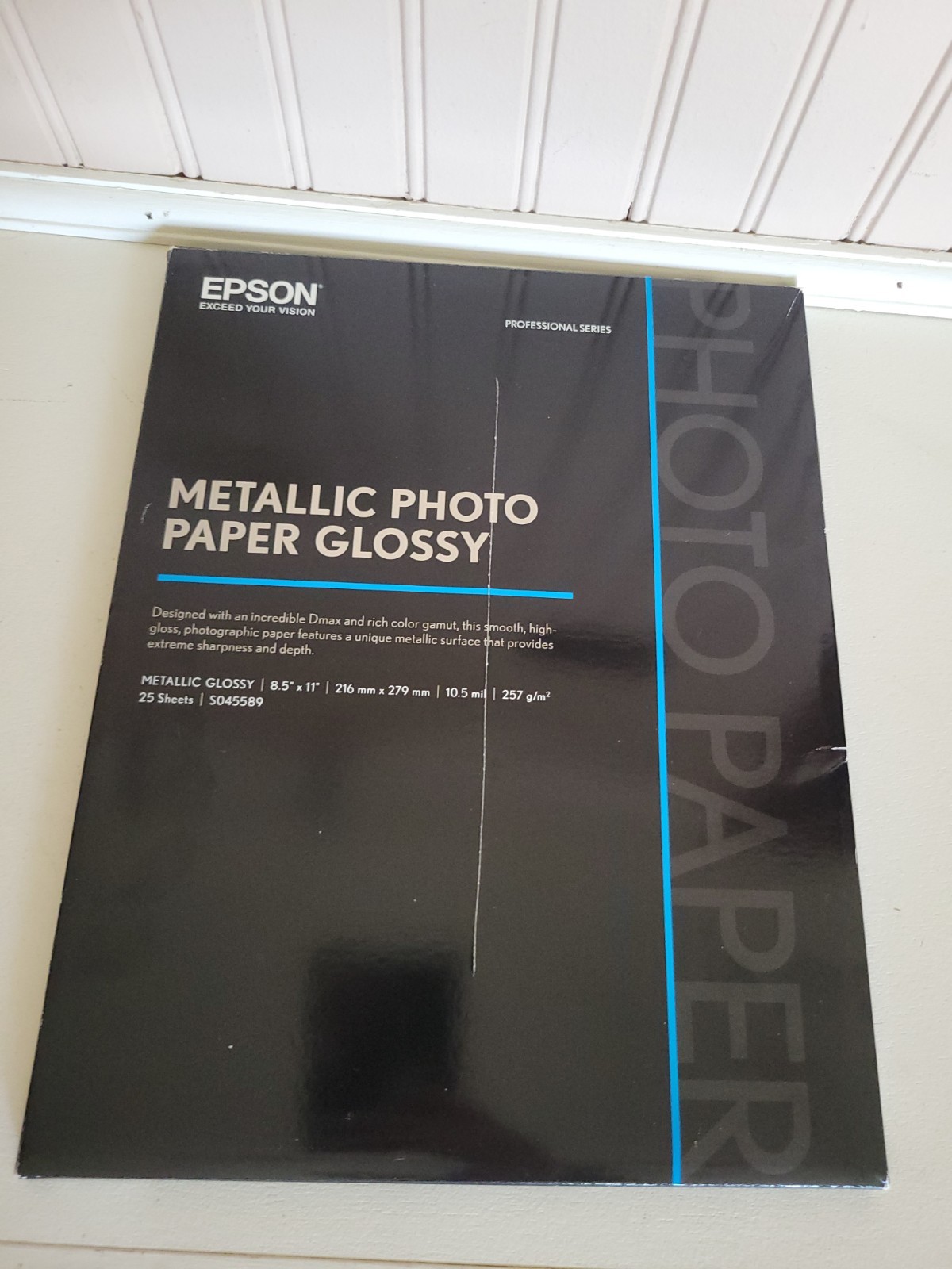 Epson S045589 Metallic Photo Paper Glossy 8.5" x 11" 25 Sheets Opened NOT USED