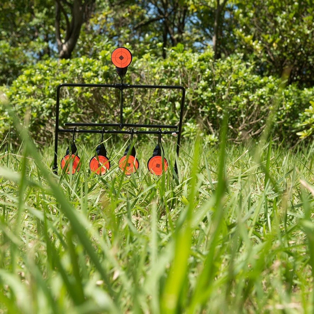 Compact Automatic Resetting Target with Shooting Spots for Air Gun Training