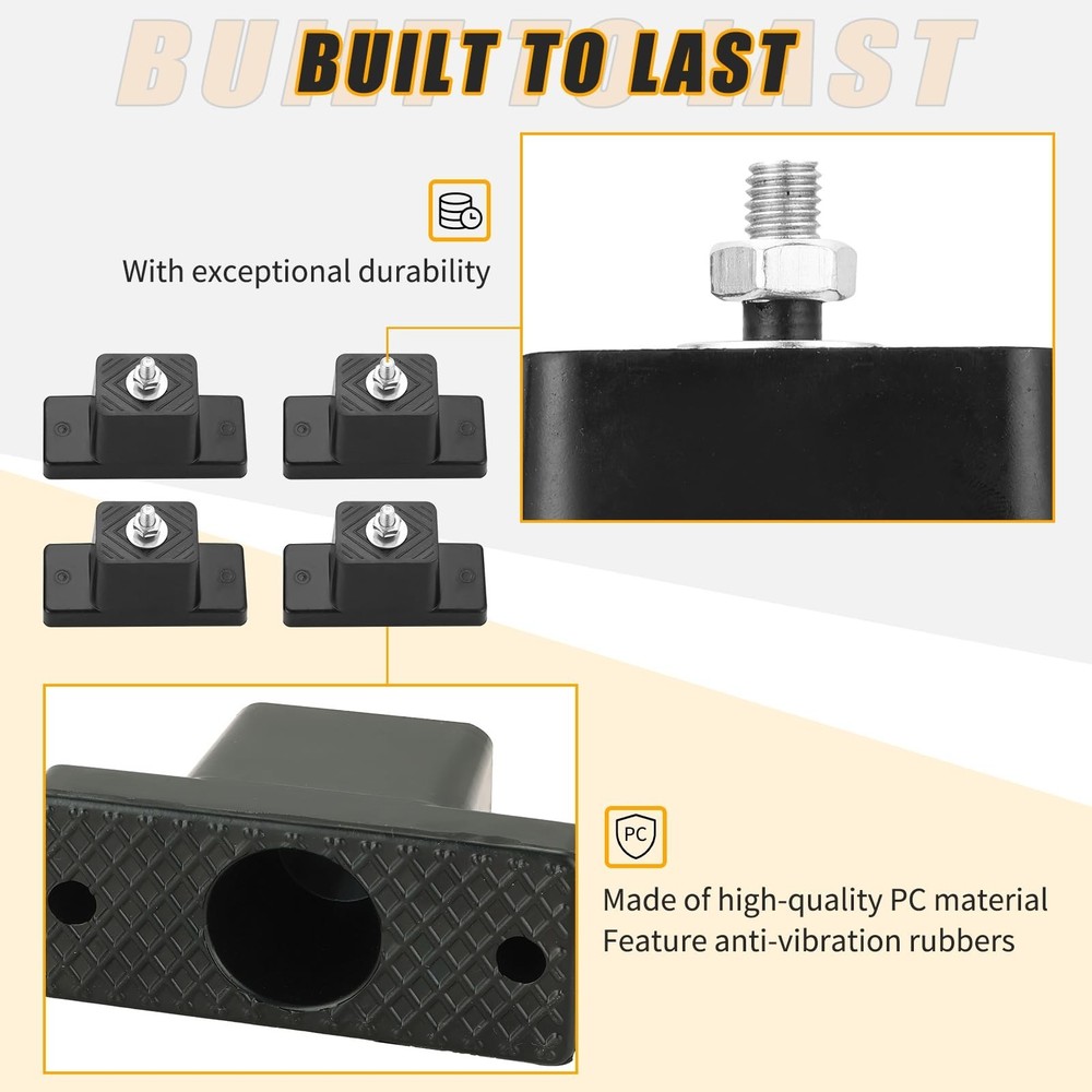 4Pack Rubber Vibration Isolator Mounting Bracket, Air Conditioner Mounting Br...