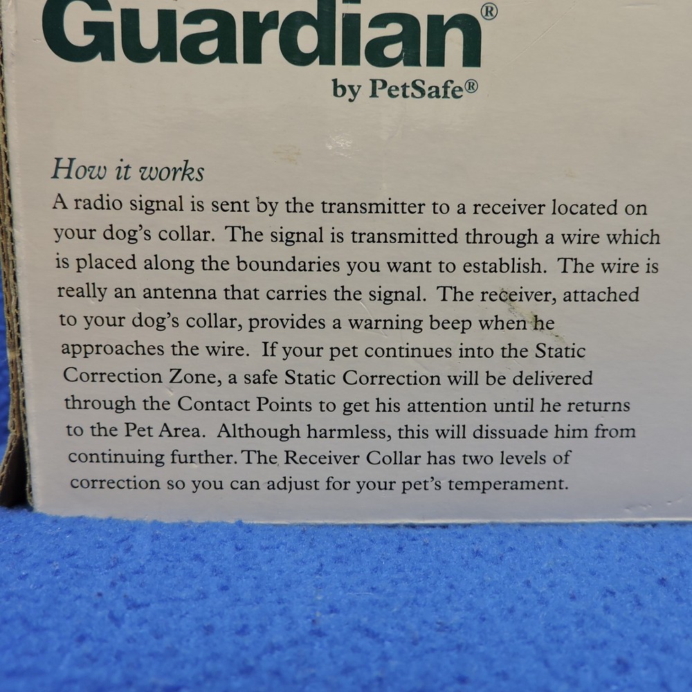 PetSafe Guardian Underground Fence, Collar Receiver , Transmitter, Missing Flags