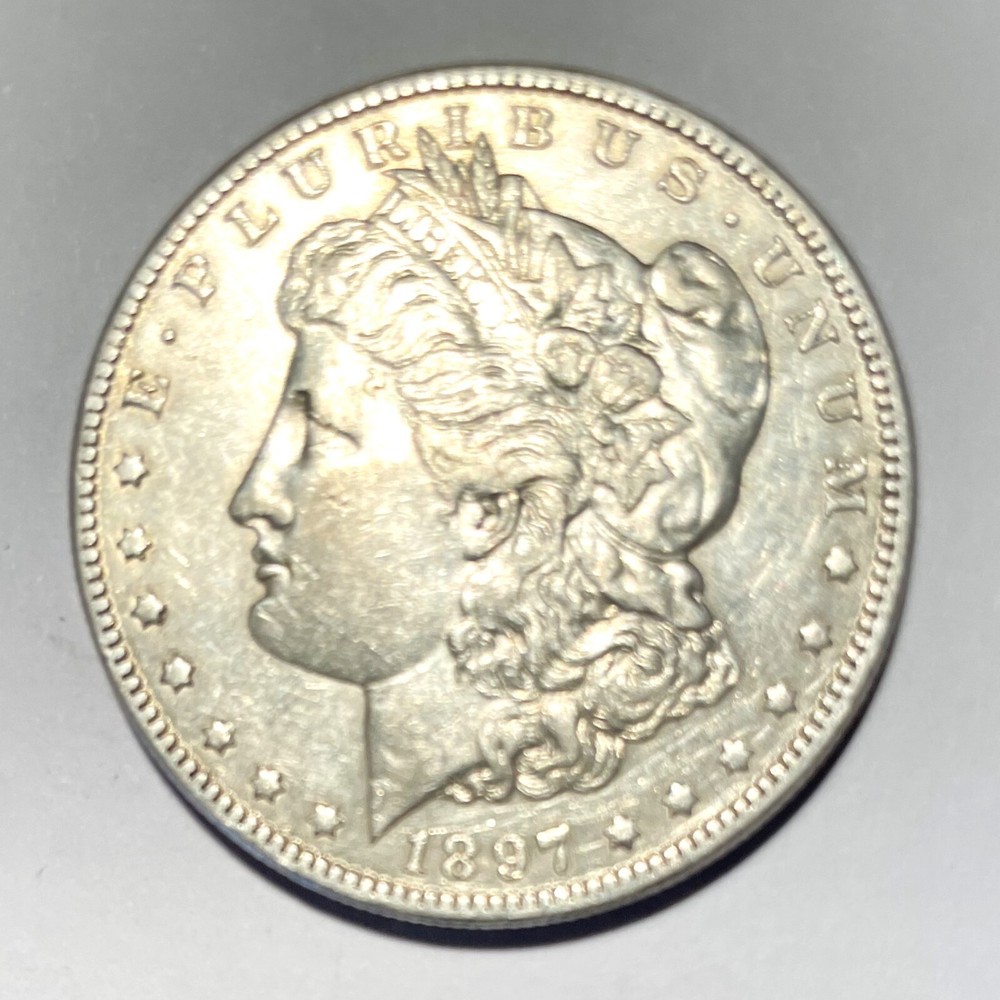 1897-O ABOUT UNCIRCULATED MORGAN SILVER DOLLAR - KEY DATE