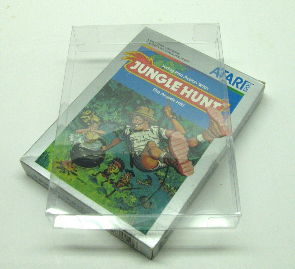 50X CLEAR PLASTIC PROTECTIVE BOX PROTECTOR SLEEVE FOR ATARI 5200 CIB GAME BOXES
