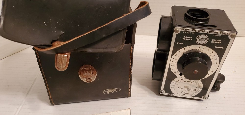 Vintage Hopkins Hoppy Split-image Transit Level Model G2 Case & Instructions