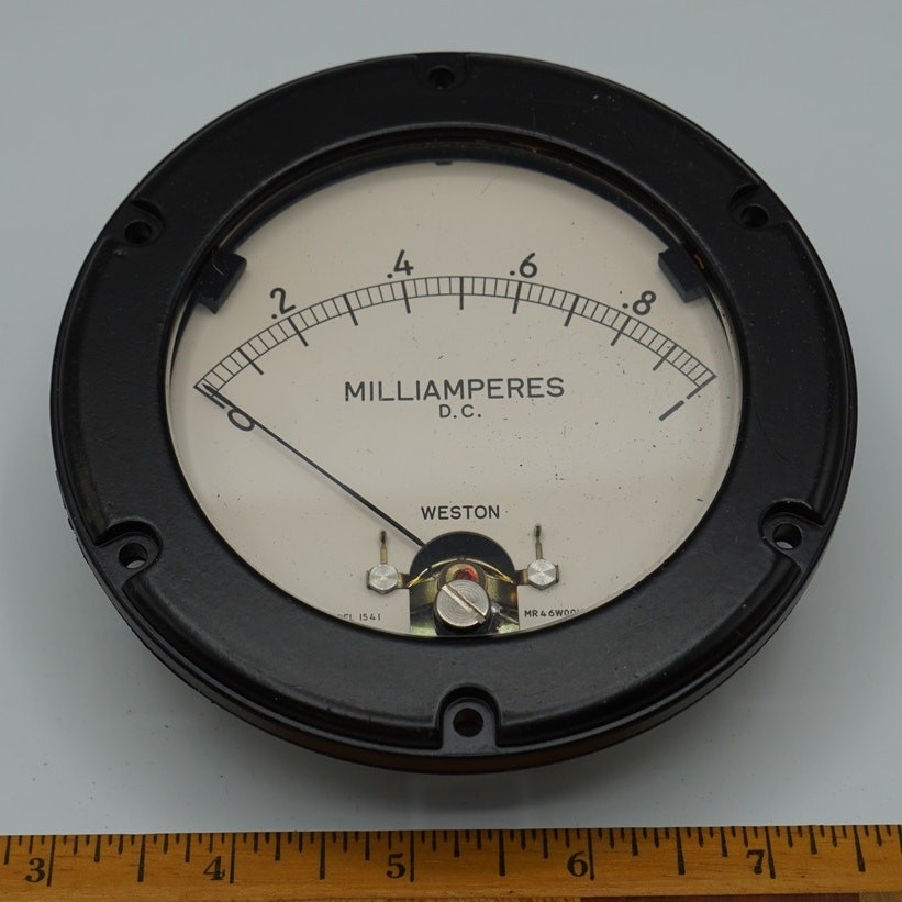 Weston Milliamperes Meter Model 1541 Panel Gauge DC