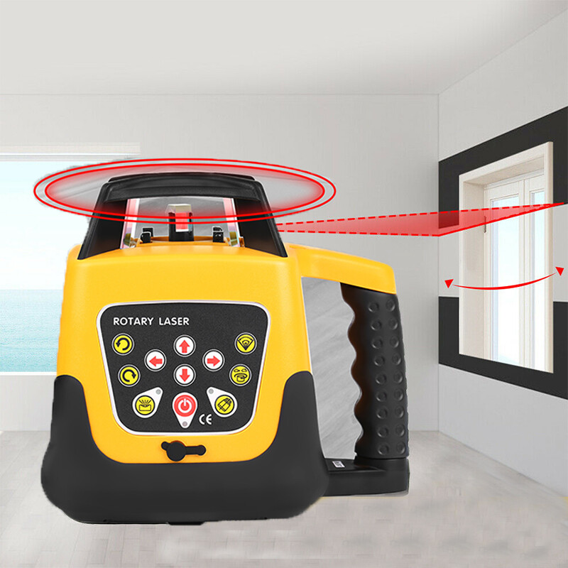 360°Rotary Self-Leveling Rotating Red Beam Laser Level Tool Kit 500m Range