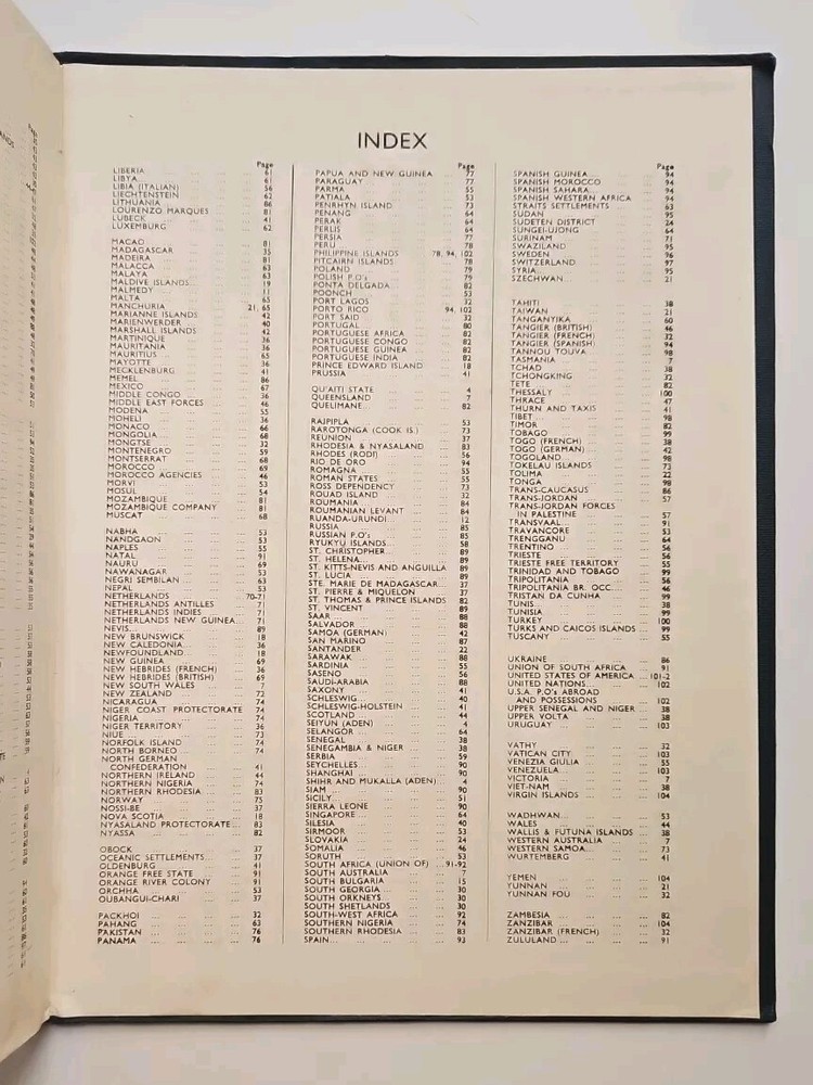 Blue Riband Stamp Album With MAP Book Vintage UNUSED HC Pragnell 4th Ed Illus