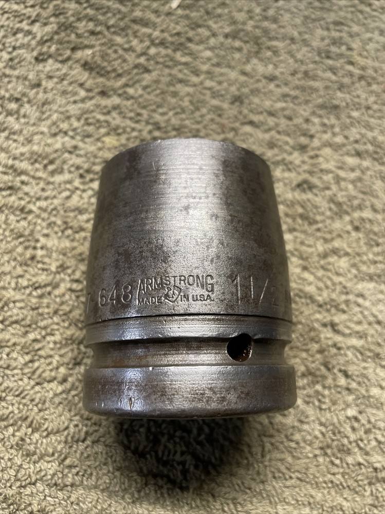ARMSTRONG 1 1/2" IMPACT SOCKET 1” Drive 7-648 Bin #3