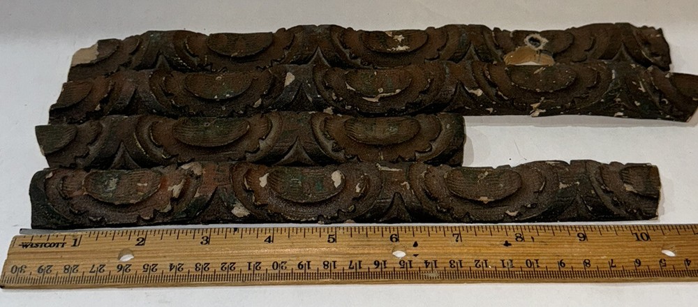Antique Decorative Plaster Trim Architectural Salvage Chippy
