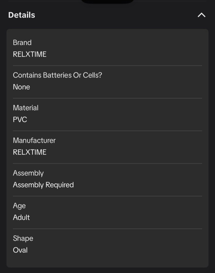 RELXTIME Portable Small Hot Tub for 2 Person Outdoor Oval Hot Tub. Black