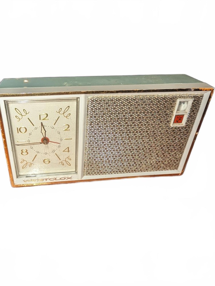 Vintage Westclox Transistor Clock Radio rad
