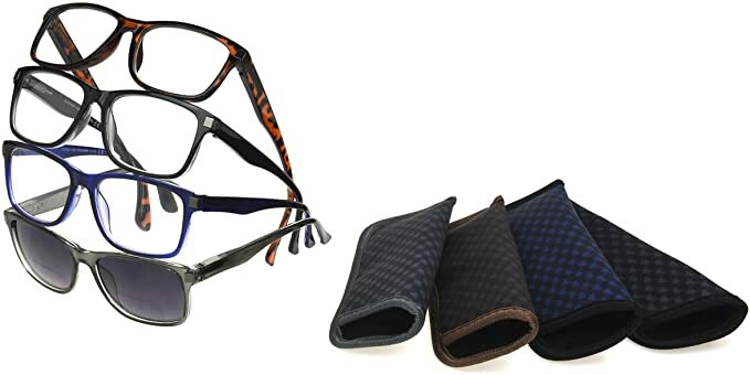 Foster Grant Quantum Optics Reading Glasses Men's Dylan Women's Sofia 4 Pack