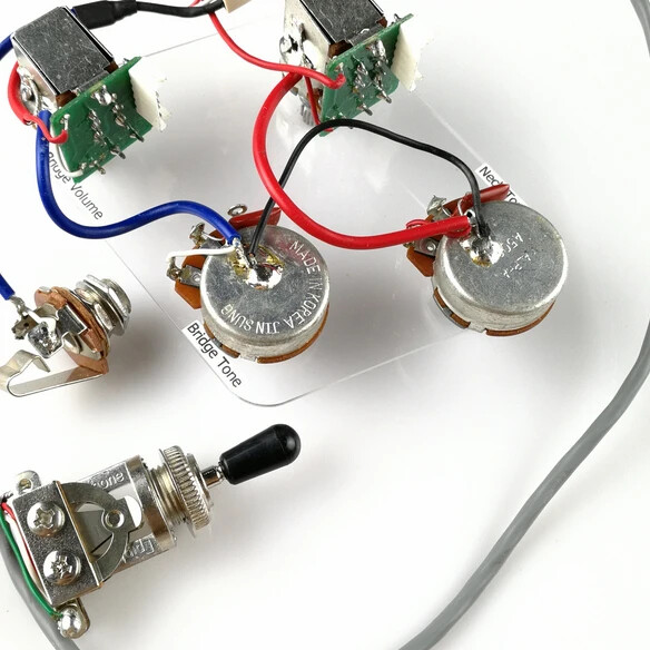 Epi solderless LP SG guitar pickup wire harness push pull switch potentiometer