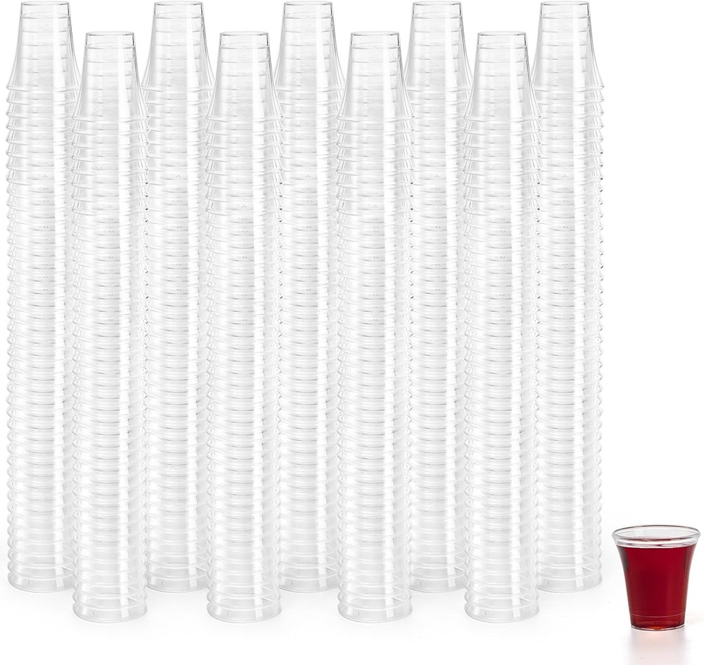 Bekith 1000 Pack Communion Cups, Plastic 1000 Count (Pack of 1), Clear