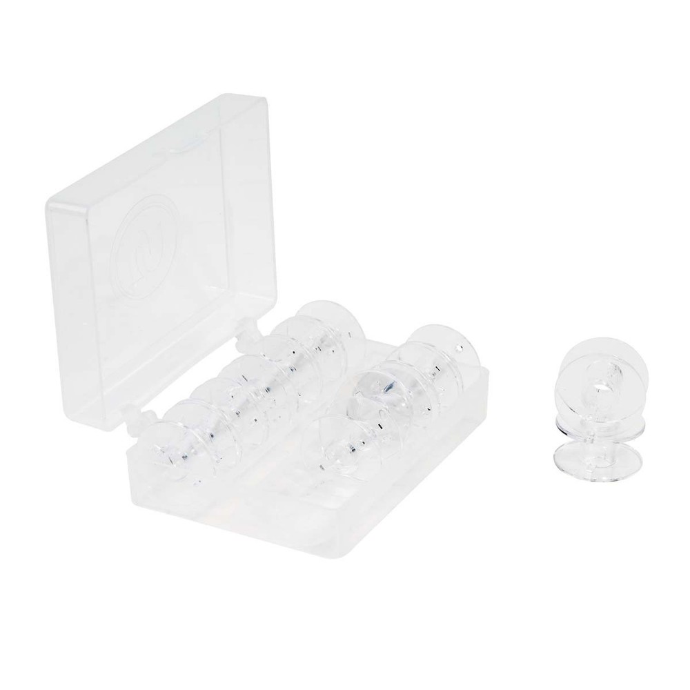 Transparent Plastic Class 15J Bobbins 12/Pkg