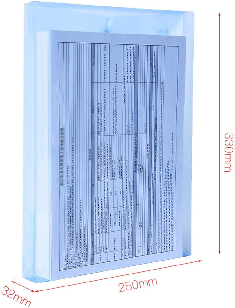 Poly Clear Envelopes with Button String Snap Closure 1 Inch Gusset Top Opening L