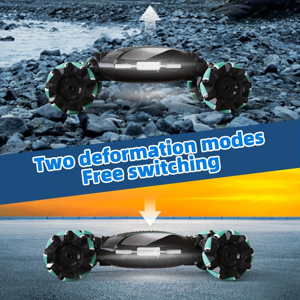 1pc 2.4G Remote - Controlled Deformable RC Twist Drift Car