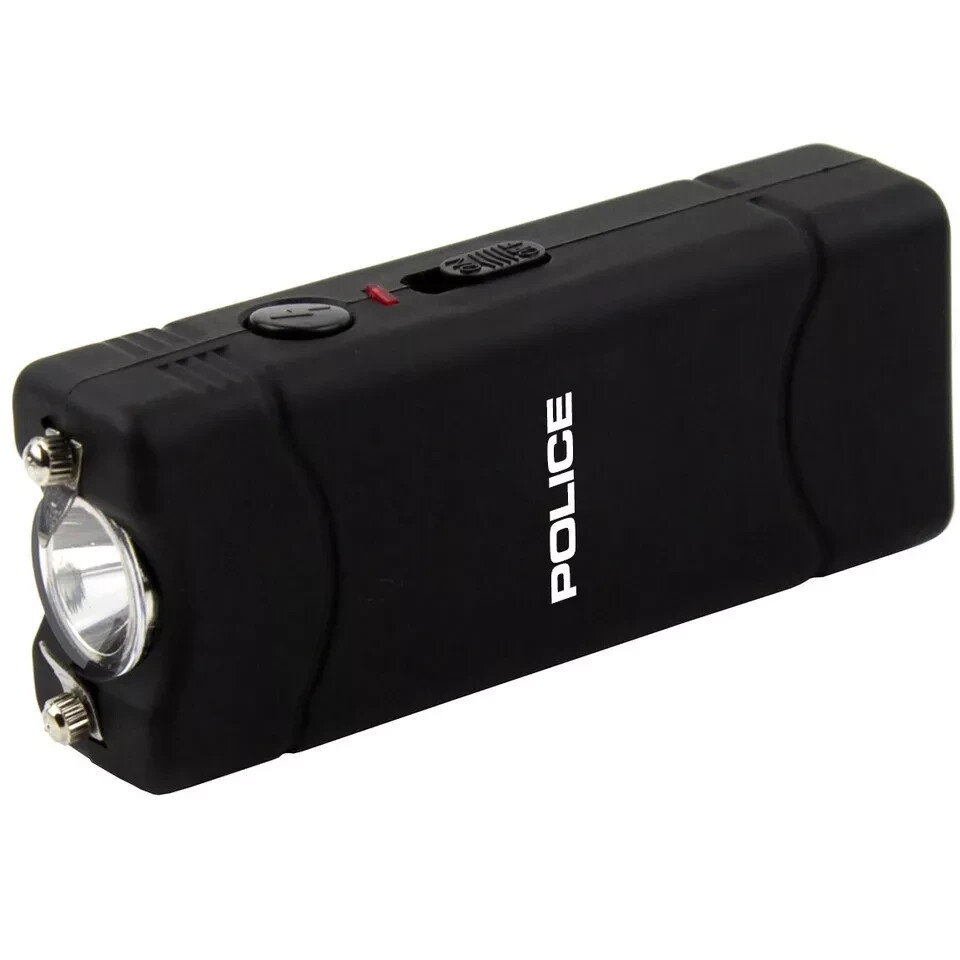POLICE Stun Gun 801 Mini Rechargeable LED Flashlight Black