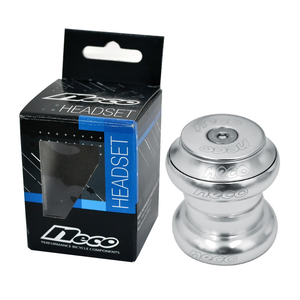 NECO 1-1/8" CNC Threadless 1 Inch Headset , Silver