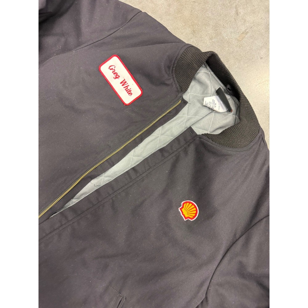 Workrite FR Flame Resistant Bomber Jacket Mens Medium Black Shell Gas Greg White