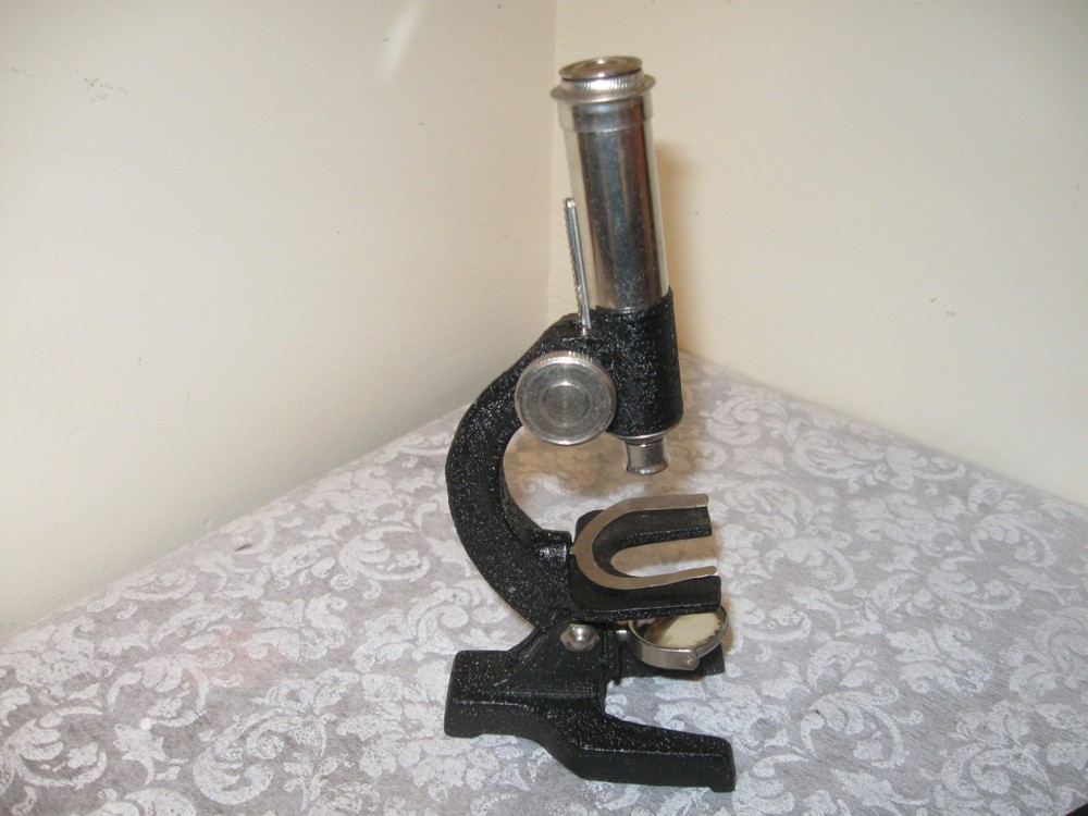 Vintage Microset Model 3X Microscope Set, 80-325 Power Microscope, Circa 1930's