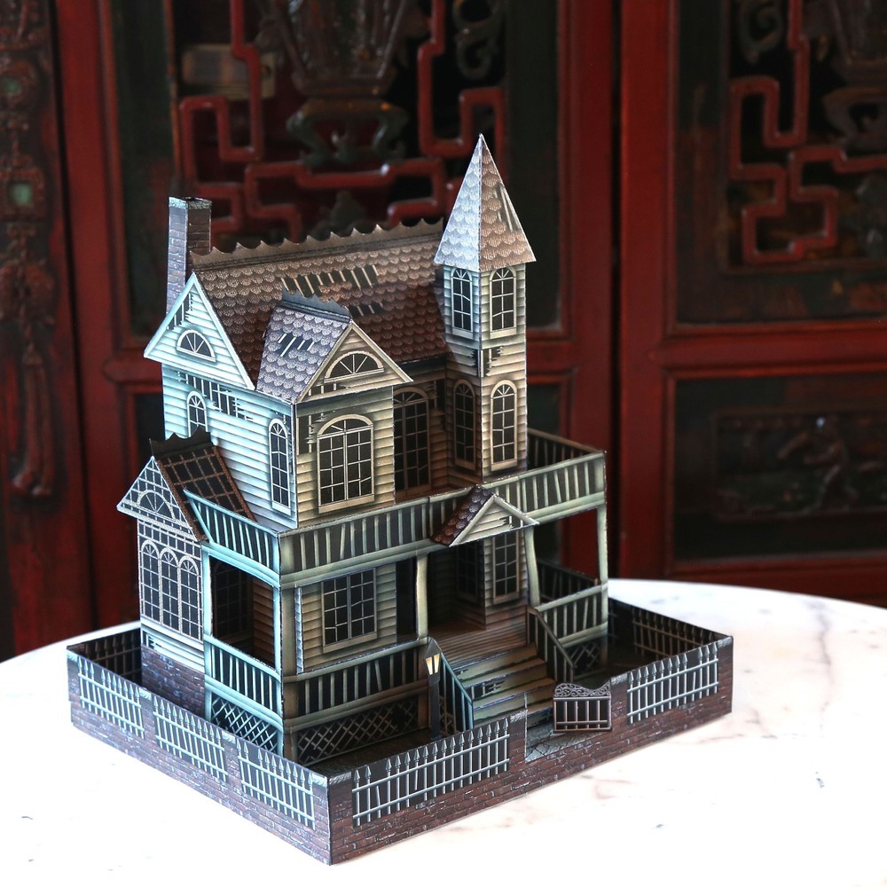 THE GHOST HOUSE Haunted House paper model