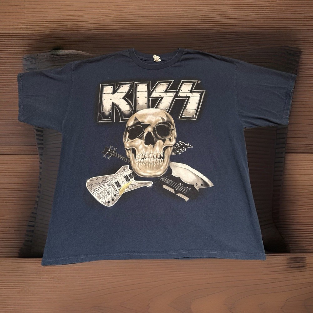 RARE KISS 2012 Skull With Guitars Tour Concert T-Shirt  Size 2XL