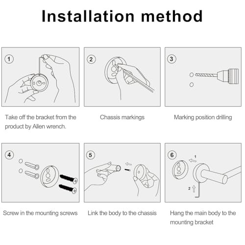 Towel Racks for Bathroom-Adjustable Towel Black 1Pack-Towel Bar