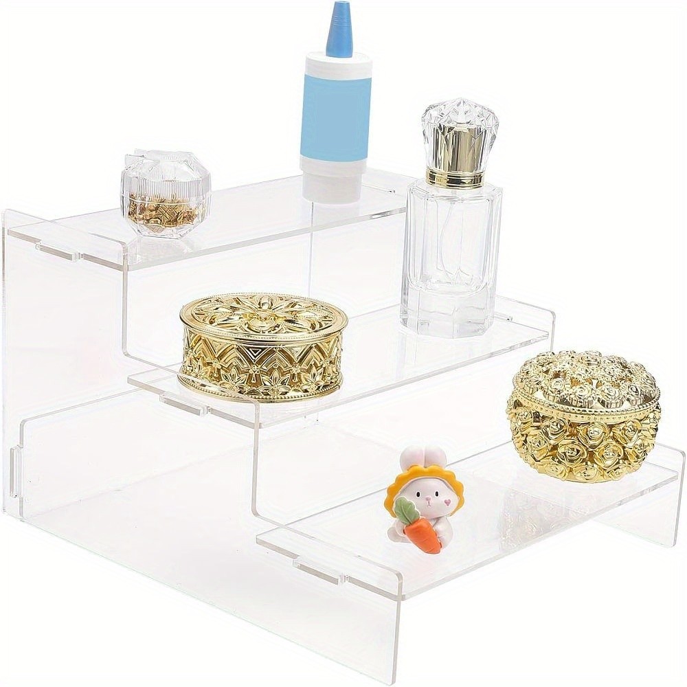 1set 3-Tier Acrylic Action Figure Display Risers Model Assembled