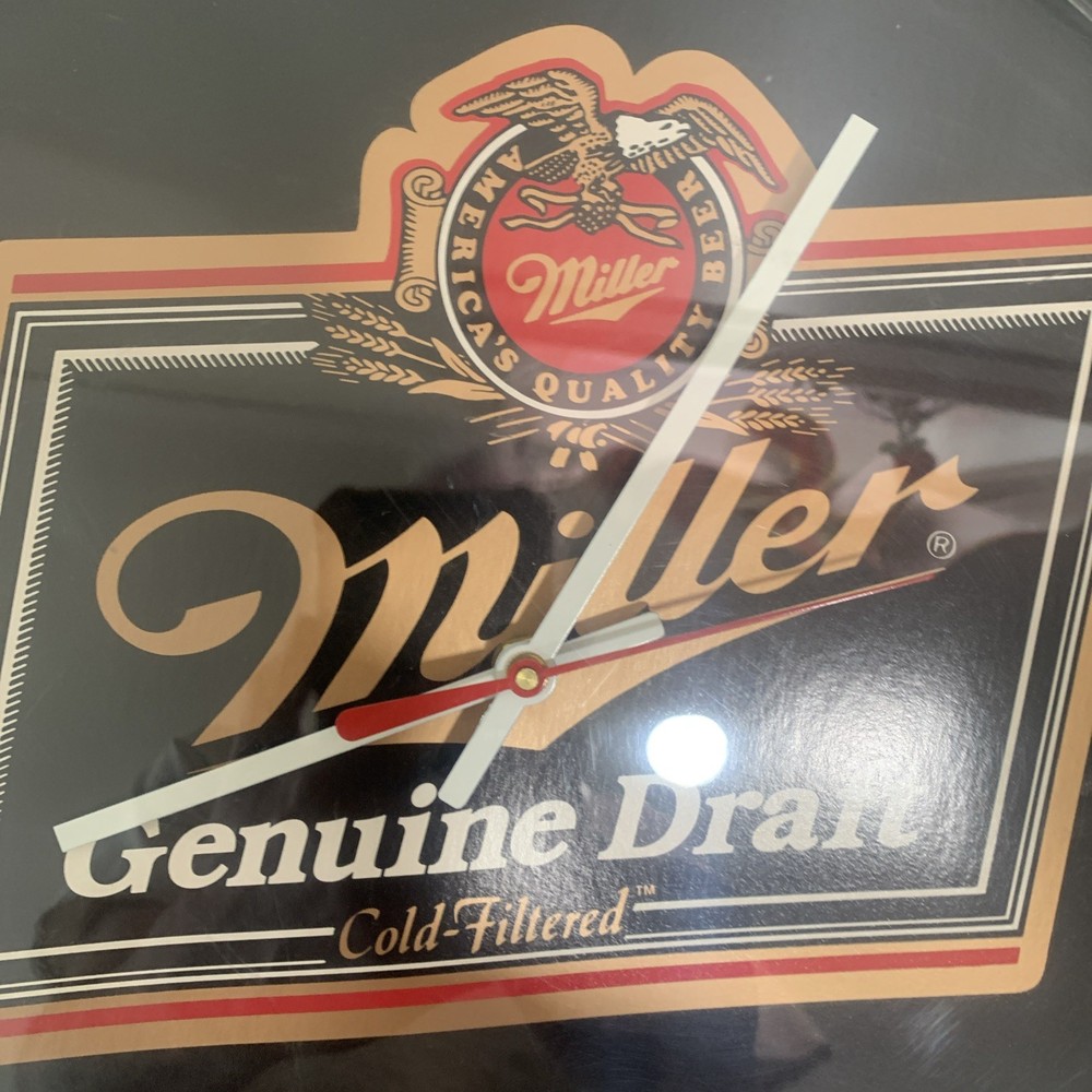 Miller Genuine Draft Wall Clock 1990. Made in USA