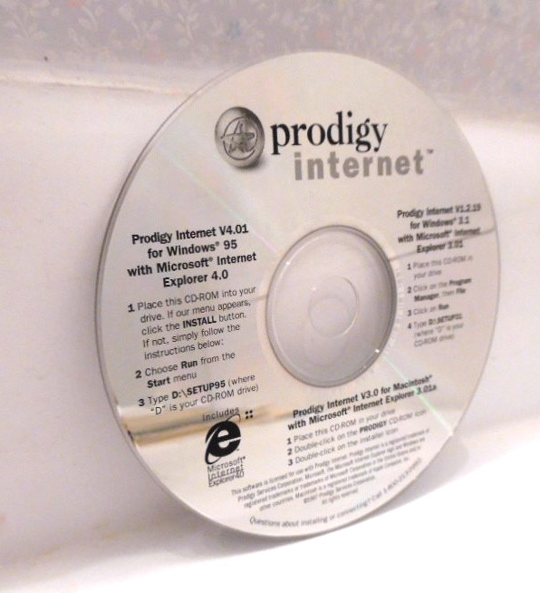 5 Vintage Prodigy Internet CDs