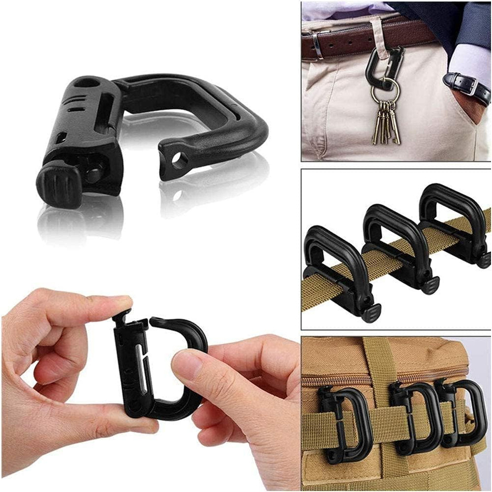 30 Pcs Molle Attachments Kit, Tactical Gear Clip Strap for Backpack, Include D-R