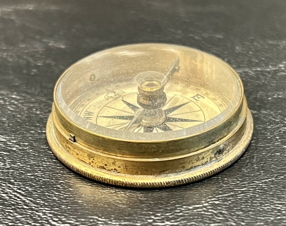 Victorian Brass Cased Pocket Compass
