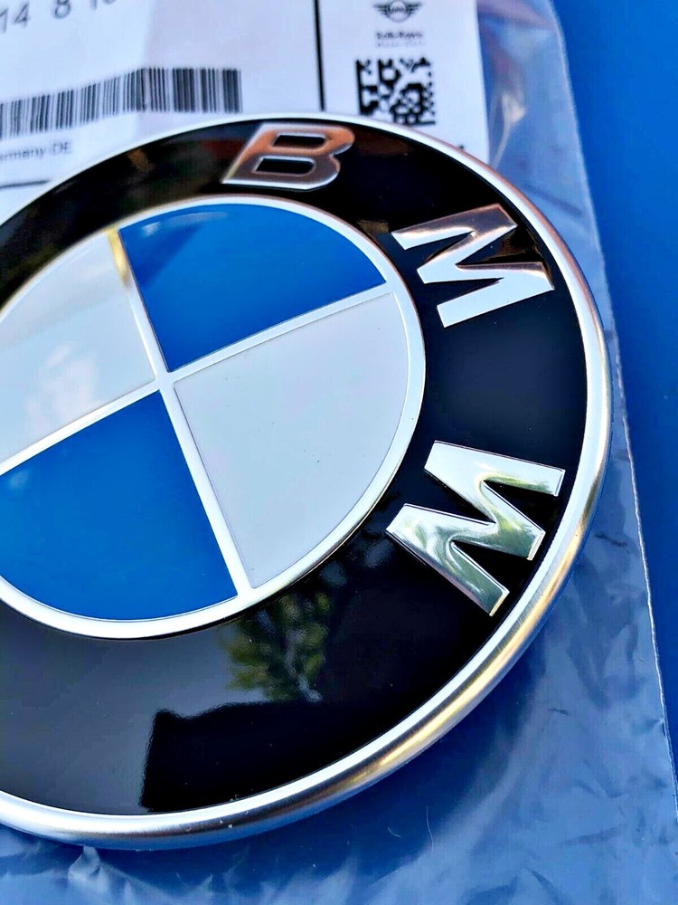 2 pieces SET BMW 82mm bonnet AND trunk emblems FOR E36 E32 E34 E60 E38