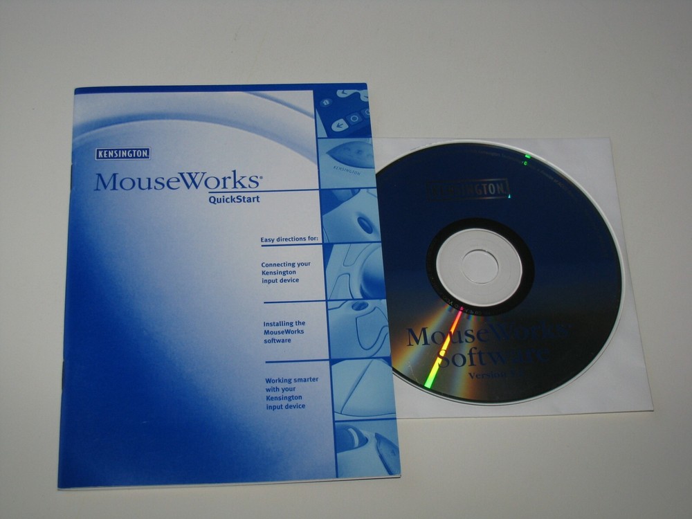 Kensington Computer PC Mouse Works Software 5.2 Driver Disk & Quick Start Guide