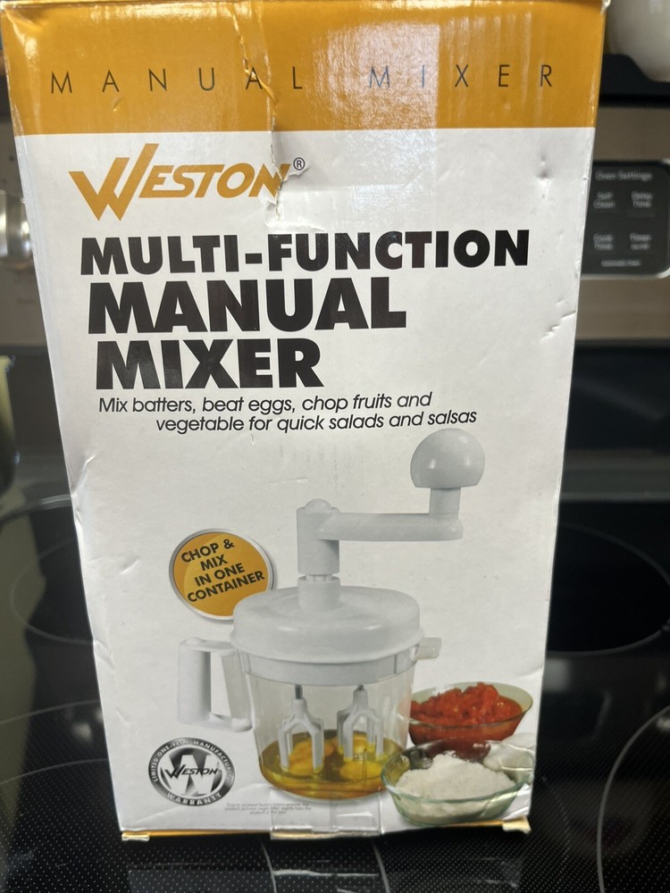 Weston 6 Cup MULTI-FUNCTION MANUAL MIXER With ATTACHMENTS. NEW Box Opened.