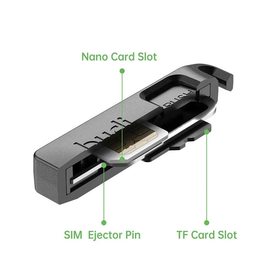 1pc SIM Card Eject Pin Storage Box Keychain SIM & TF Card Holder Tool - NEW