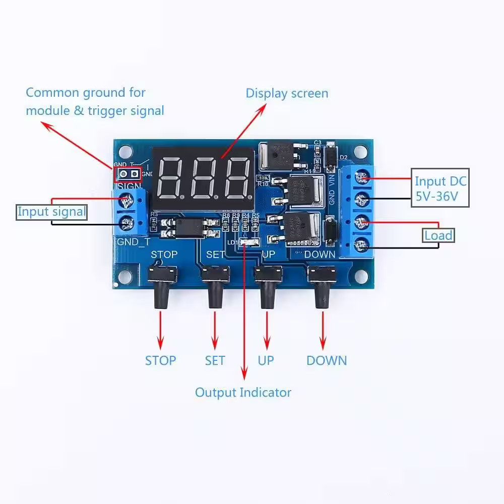 30 Amp 24V 5 Min. Indoor Automatic Control Countdown Timer Delay Relay