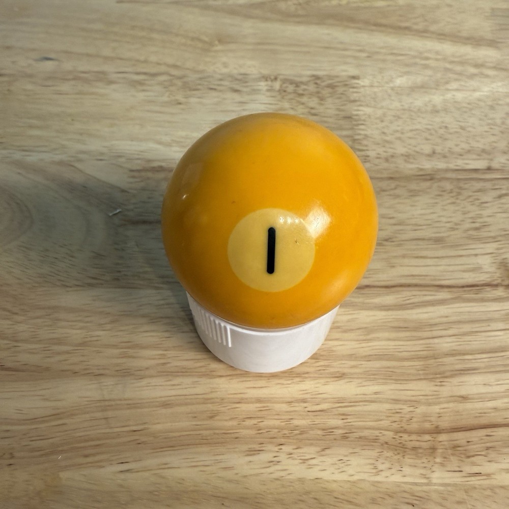 Vintage Number 1 Solid Yellow Replacement Pool Ball Billiard