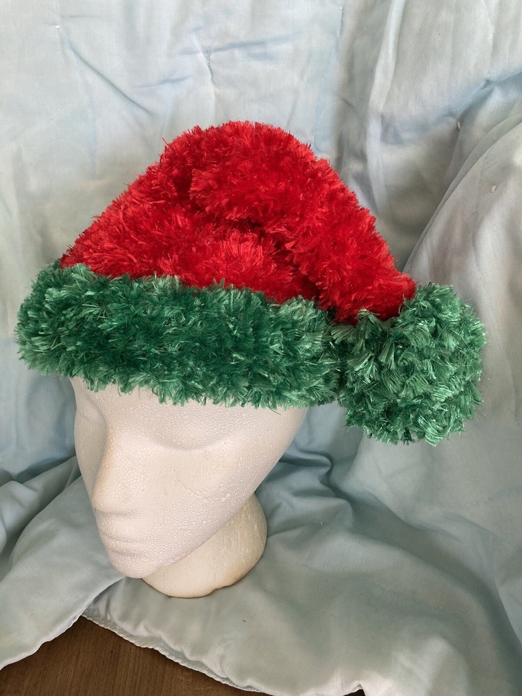 Hand Knit Santa/Elf Boa Hat-NEW