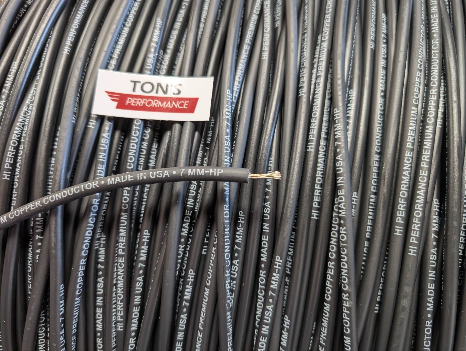 Premium Tinned Copper Core Spark Plug wire 7 MM Universal Fitment, 10 feet roll