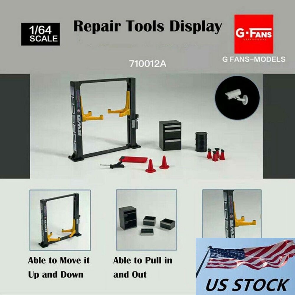 1/64 Scale for Garage Scene Elevator Lifting Machine Repair Workshop Tool