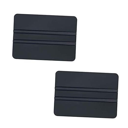 2Pack Black Vinyl Squeegee 4Inch Plastic Smoothing Scraper blue hard 5Pcs