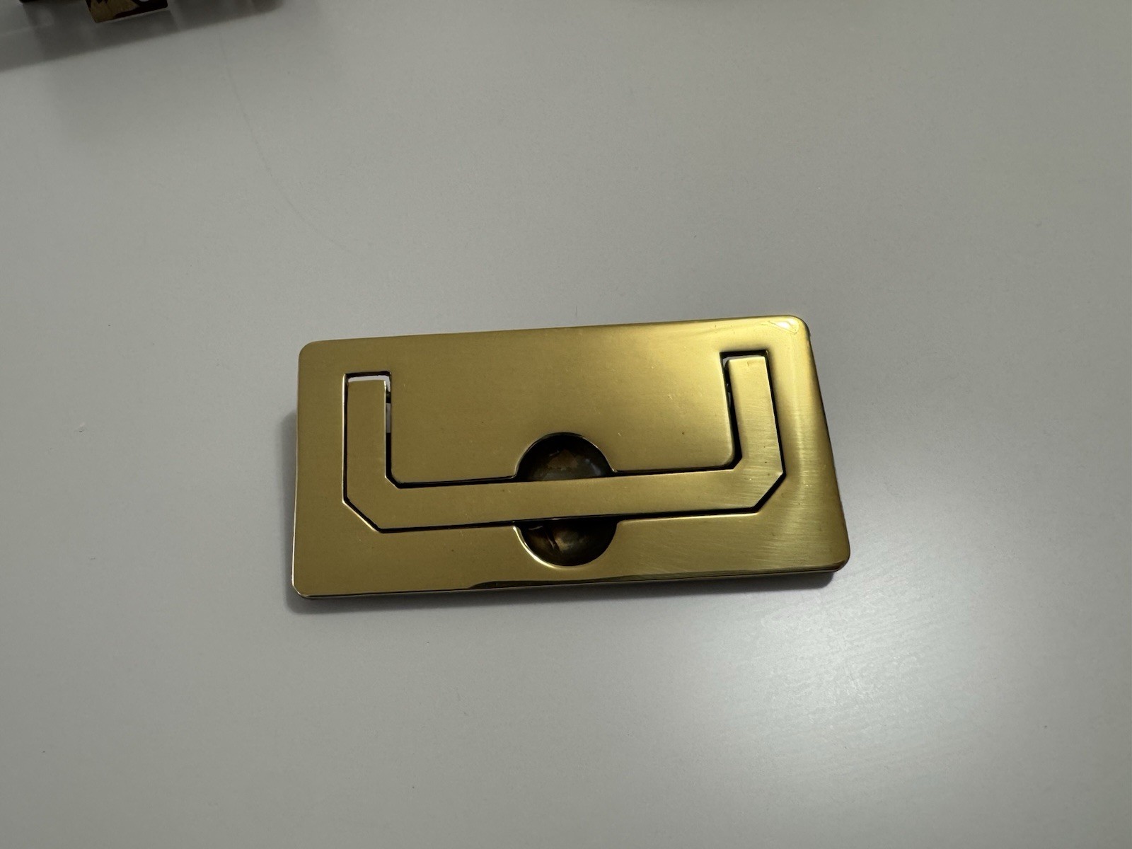 Original Henredon Scene One Drawer Pull Handle Brass Campaign KBC N10587