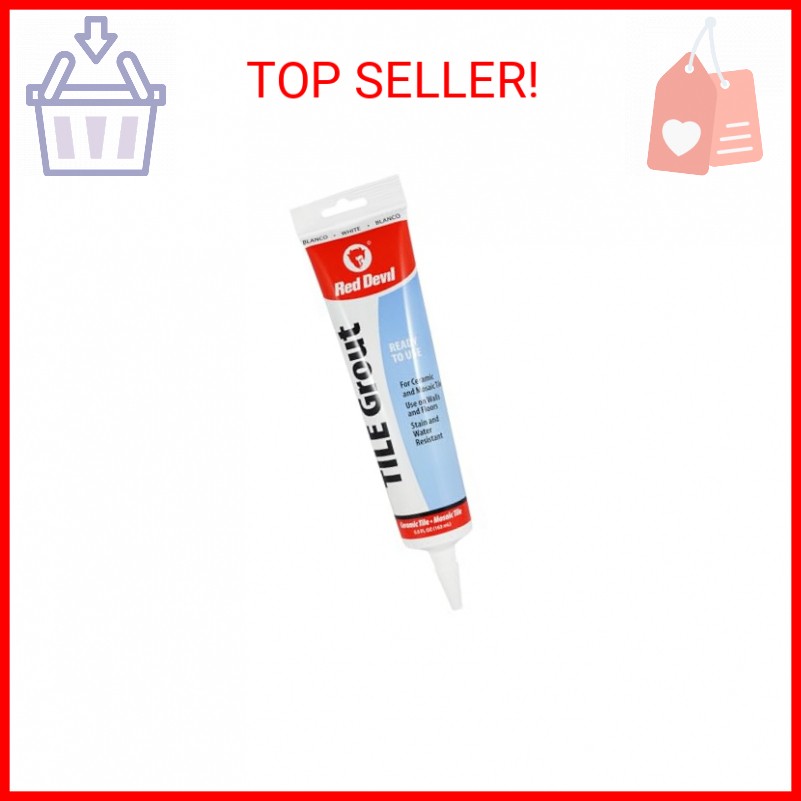 Red Devil 0425 Pre-Mixed Tile Grout - Professional Quality, Excellent Adhesion,