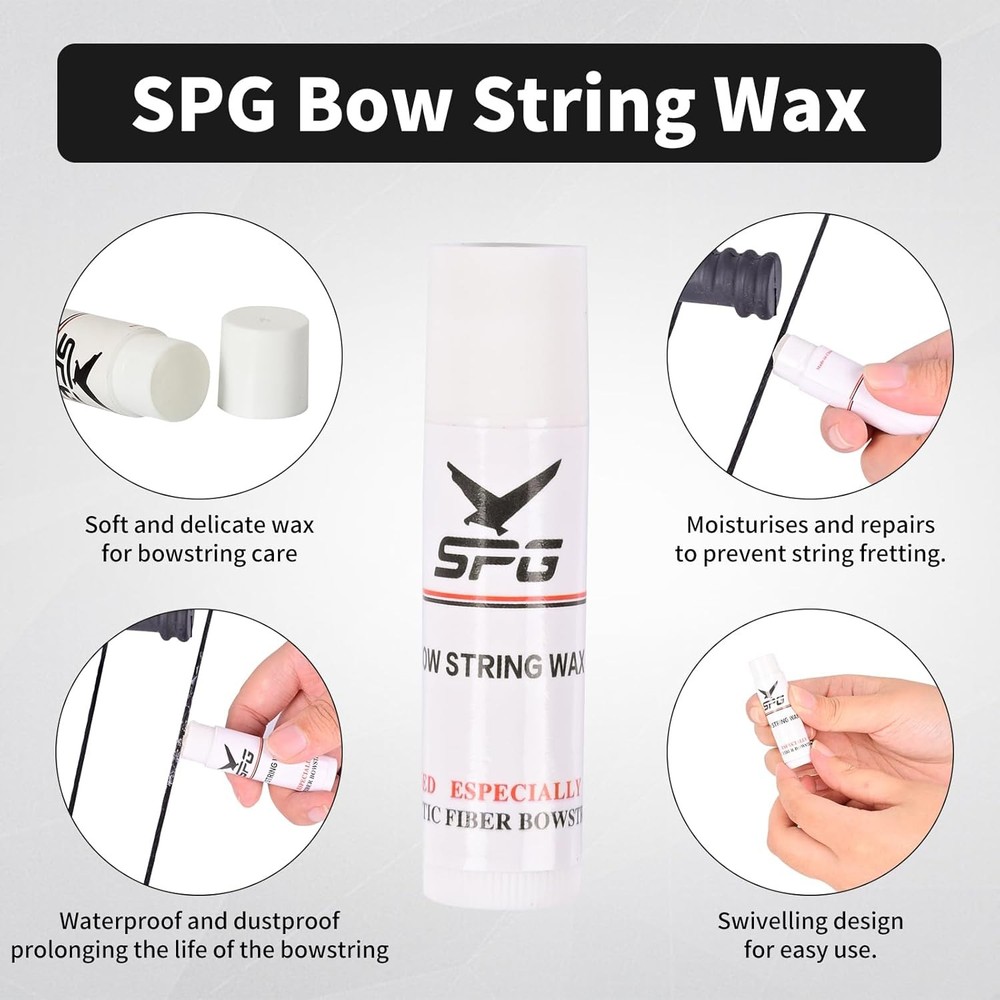 Archery D Loop String 59ft with Wax Durable for Compound Bow Up to 200lbs