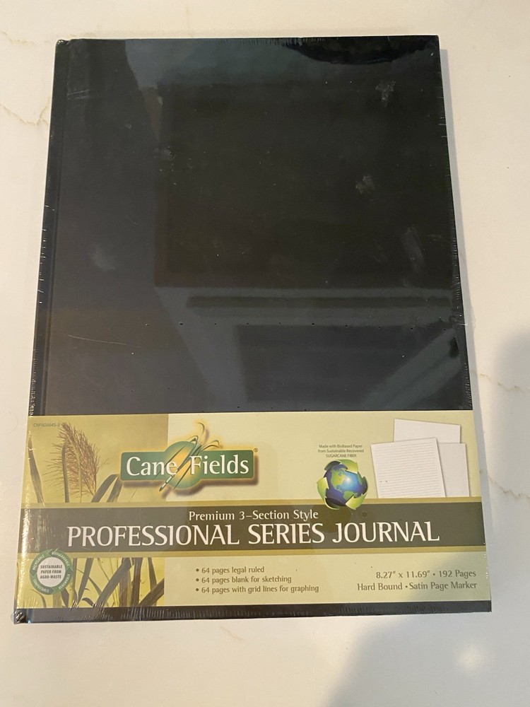 Cane Fields - Premium 3-Section Style professional  series journal book
