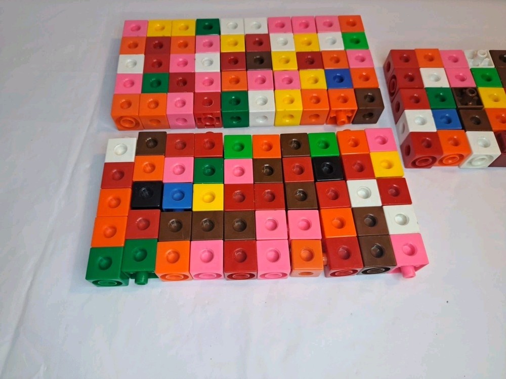 Math Snap Cubes Set 140 Unifix Linking Building Blocks Manipulation Multi-Color
