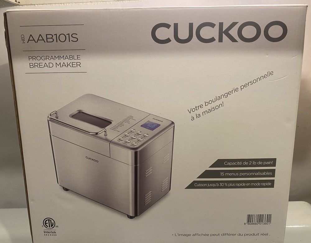 OPEN BOX Cuckoo 2 lb. Multifunctional Programmable Bread Maker CBM-AAB101S READ*