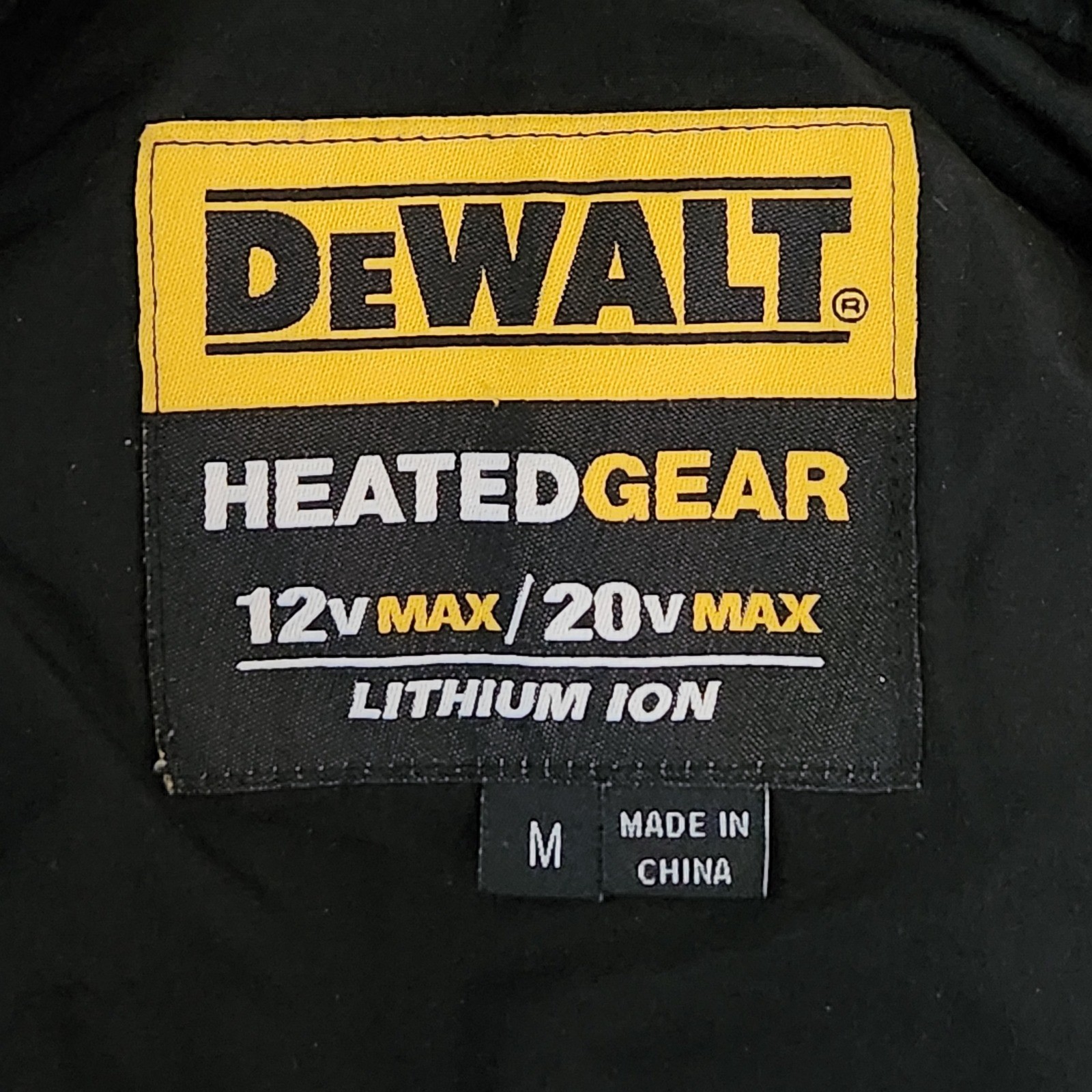 DEWALT DCHJ061 Heated Gear Hooded Work Jacket Mens Medium Faded Black Distressed